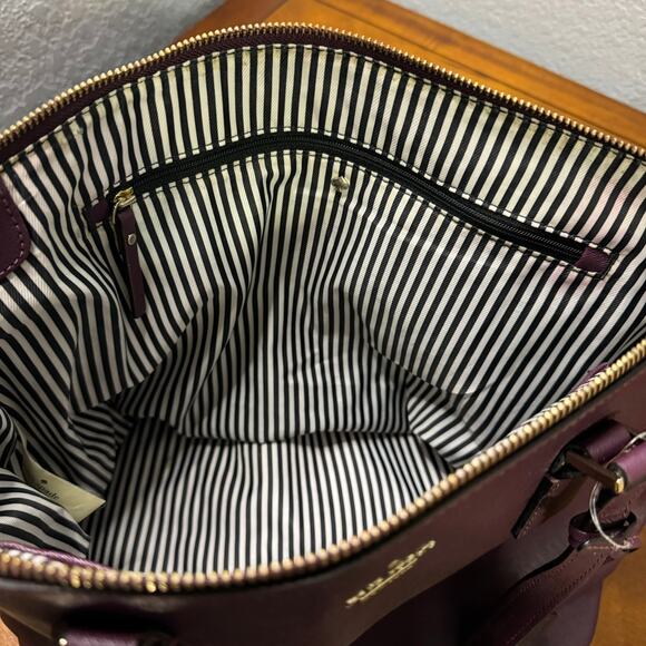 Kate Spade Cameron Street Maroon Saffiano Leather Tote - Picture 11 of 16